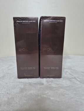 2 Pack Polar Hair Care Medium Brown Hair Dye Shampoo